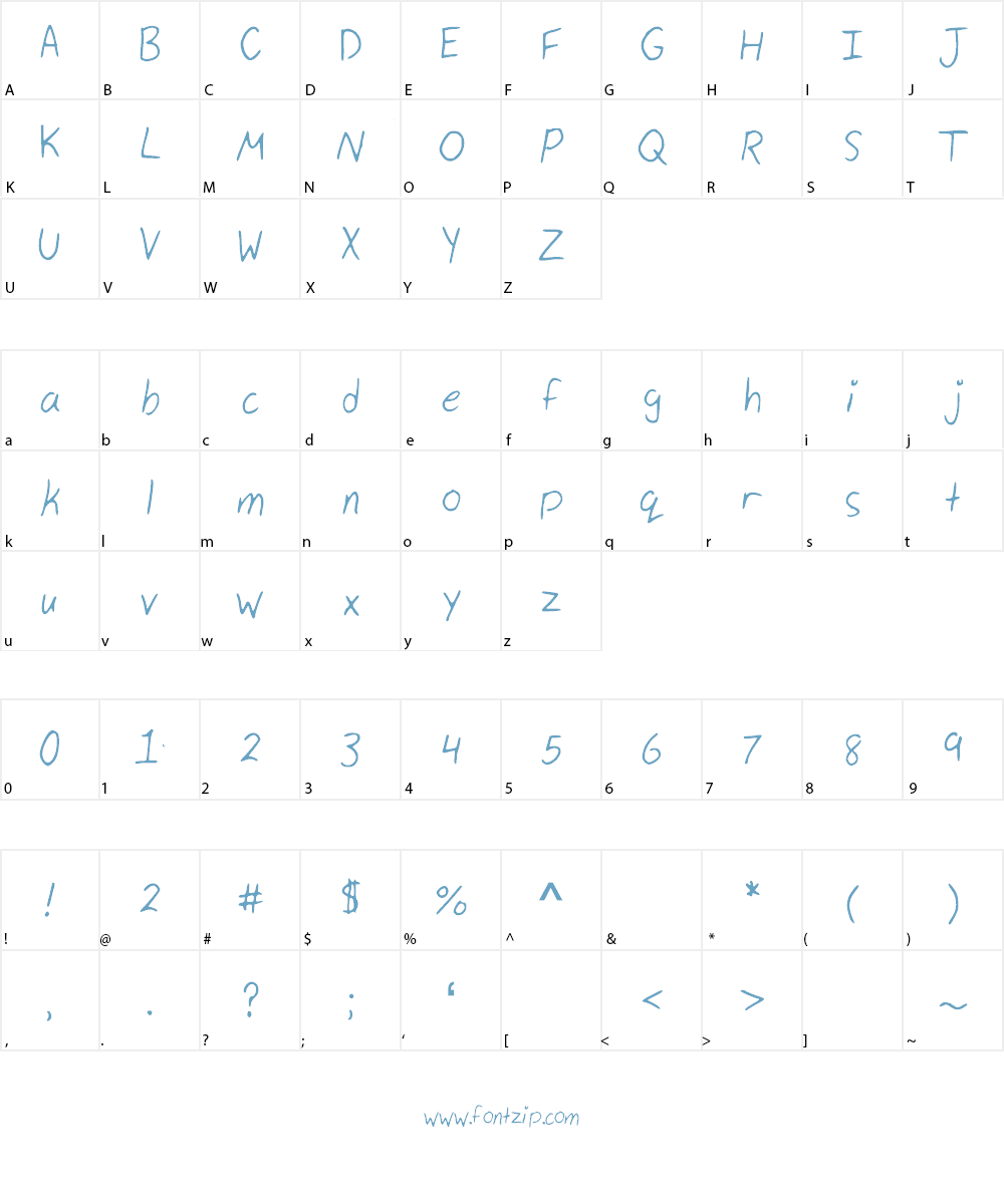 My_Handwriting Font Character